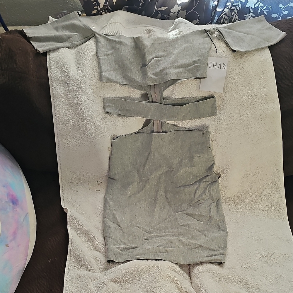 Rehab Asymmetrical Gray Dress